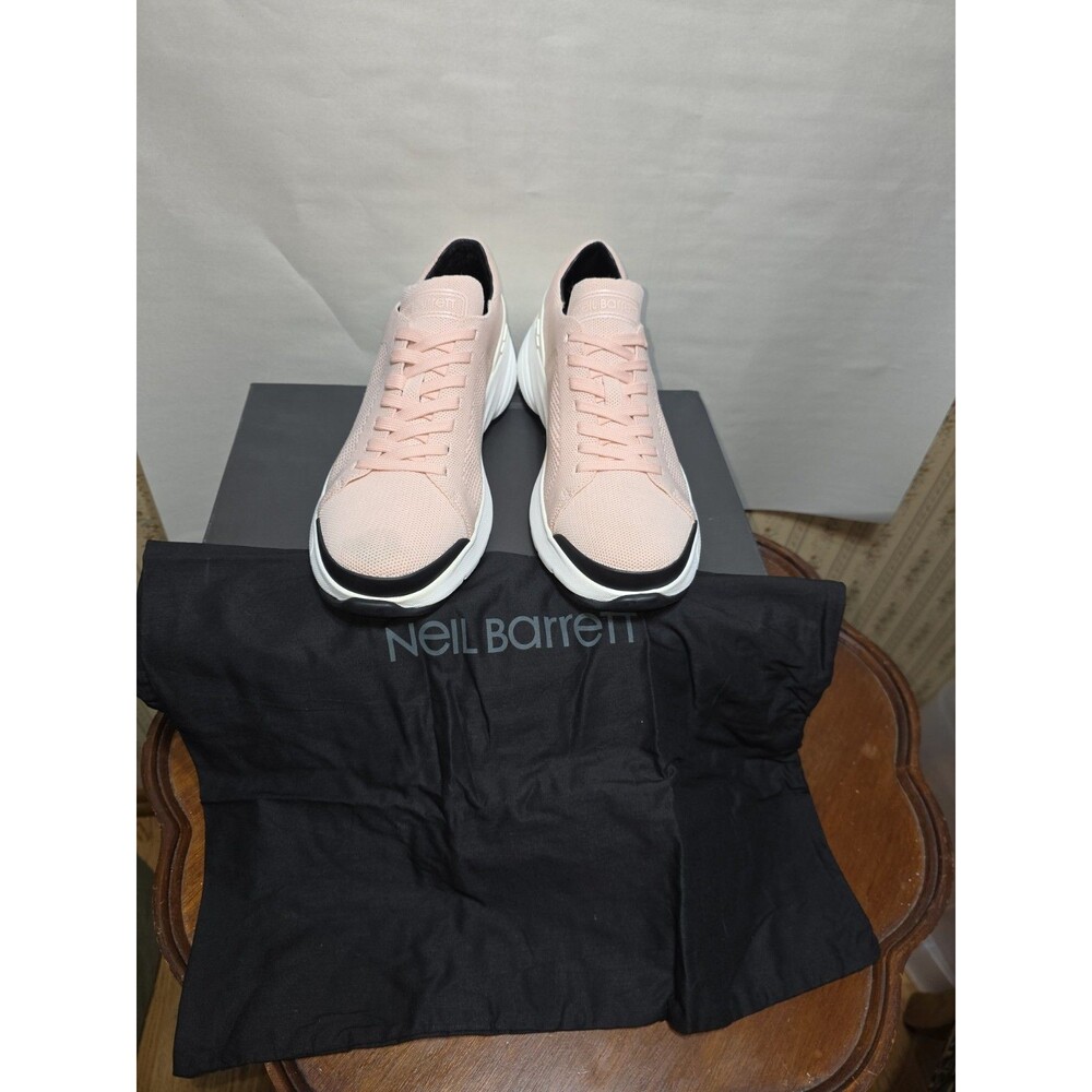 Neil Barrett Mens EU 43 Pink Knit Sneakers Chunky Sole Designer Shoes Box